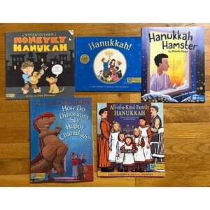 PJ library set of five different childrens picture books about Hanukkah